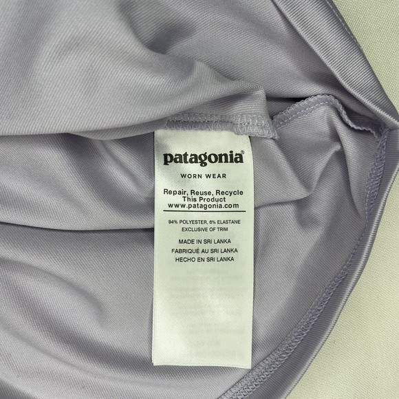 Patagonia Girl’s 10 / Medium Capilene Silkweight Hoodie Base Layer Lavender - Picture 7 of 9